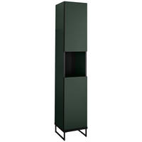 HOCHSCHRANK 30/162/31 cm  - Schwarz/Grün, Basics, Holzwerkstoff/Metall (30/162/31cm) - MID.YOU