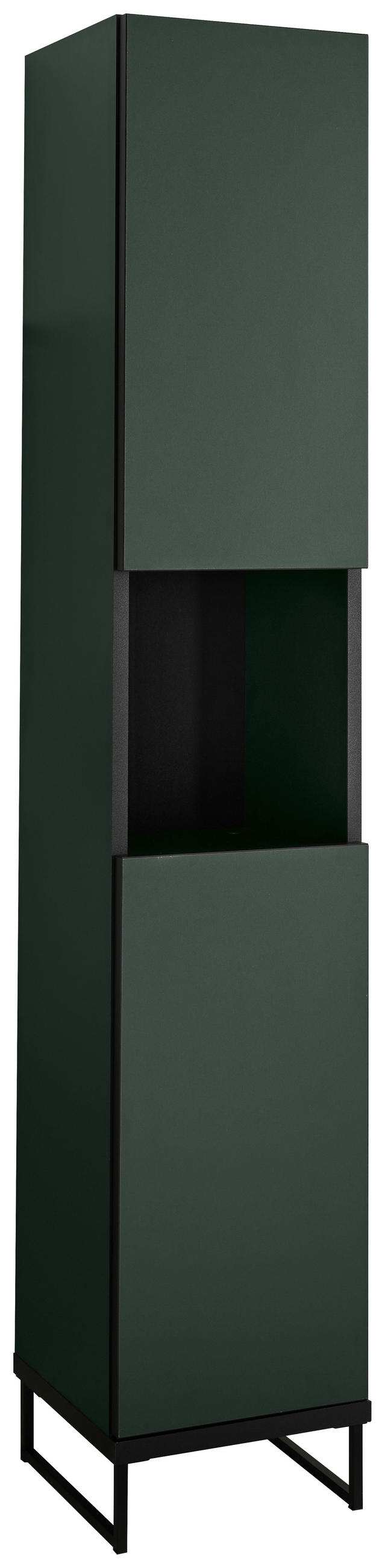 HOCHSCHRANK 30/162/31 cm  - Schwarz/Grün, Basics, Holzwerkstoff/Metall (30/162/31cm) - MID.YOU