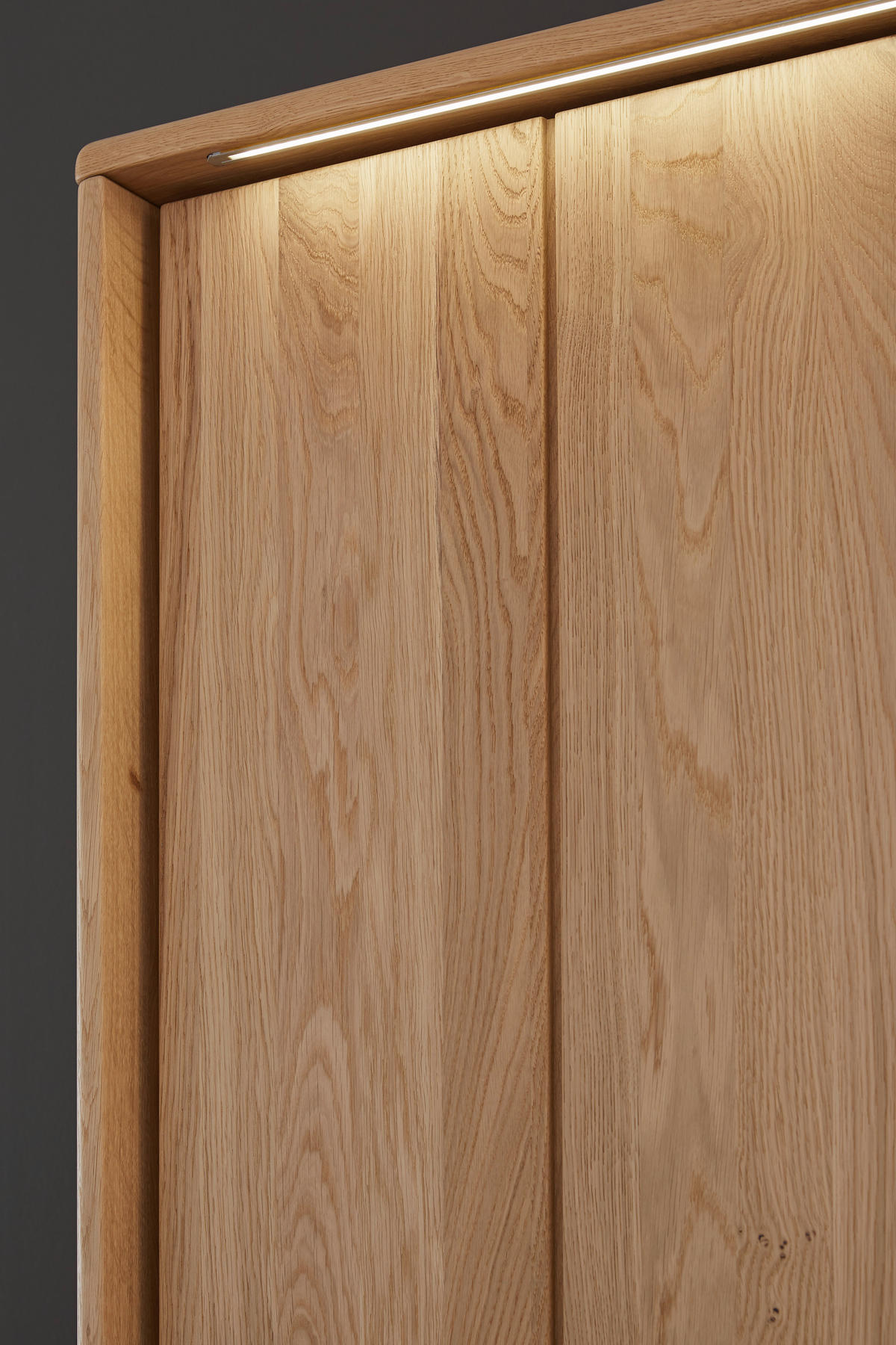 SCHLAFZIMMER Grau, Eichefarben  - Eichefarben/Grau, Design, Glas/Holz (180/200cm) - Valnatura