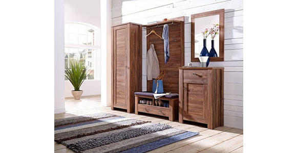 GARDEROBENBANK  in 100/48/40 cm  - Anthrazit/Akaziefarben, LIFESTYLE, Textil/Metall (100/48/40cm) - Landscape