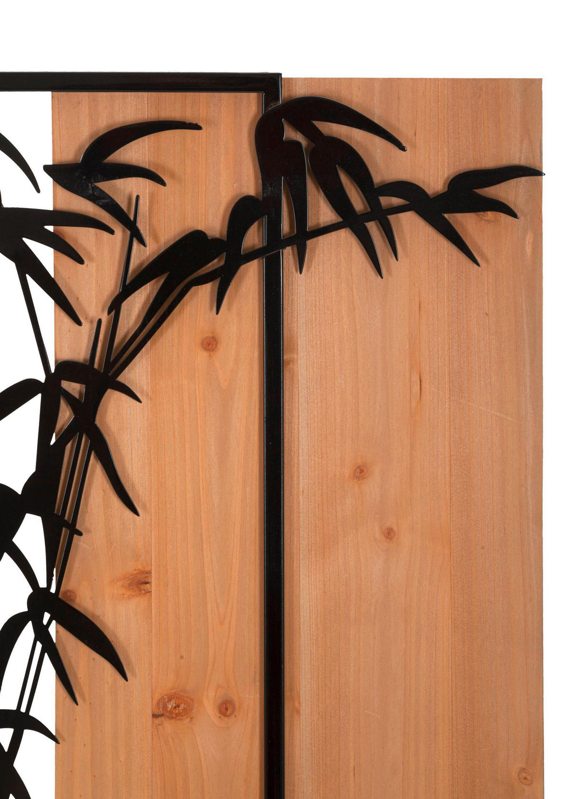 WANDDEKO  58/80/2 cm   - Schwarz/Naturfarben, Basics, Holzwerkstoff/Metall (58/80/2cm)