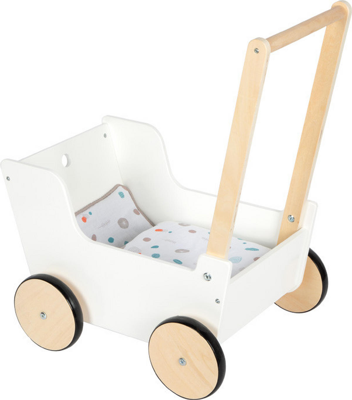 PUPPENWAGEN  - Weiß, Basics, Holz/Textil (46/54/33cm) - small foot