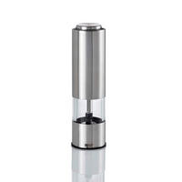ELEKTR. SALZ-/PFEFFERMÜHLE PEPMATIK  - Edelstahlfarben/Transparent, Design, Keramik/Metall (5,0/19cm) - AdHoc