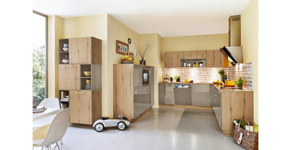 EINBAUKÜCHE - Eichefarben/Beige, Design, Holzwerkstoff - Dieter Knoll