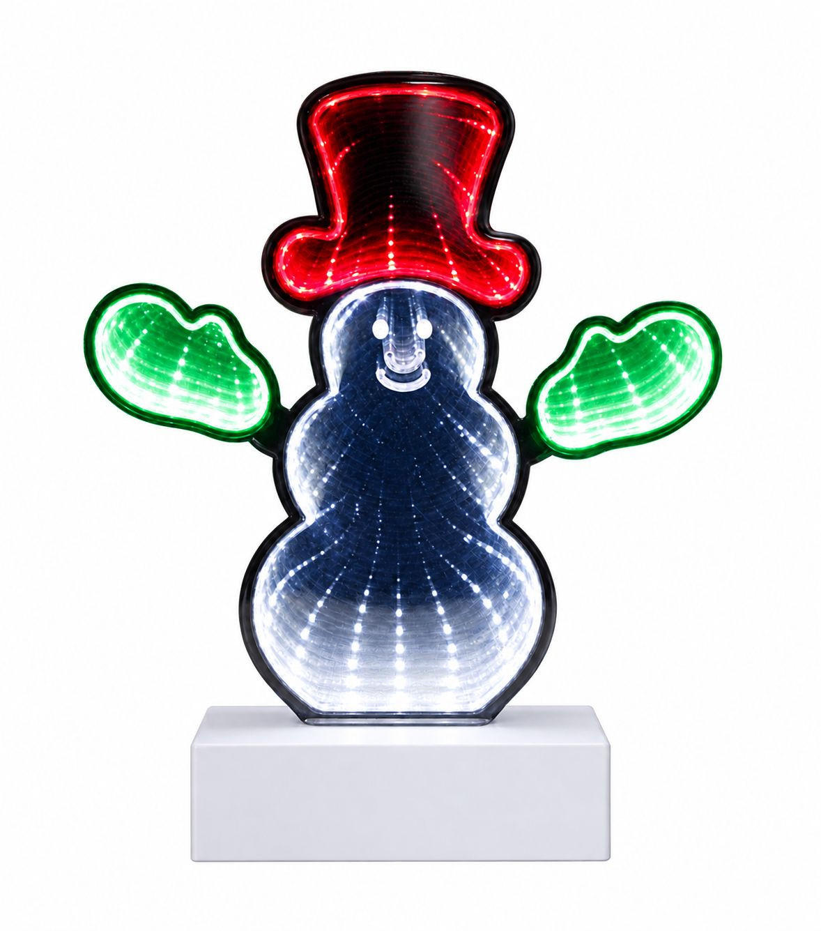 LED BOŽIĆNA FIGURA - bijela, Basics, plastika (24/6/33cm)