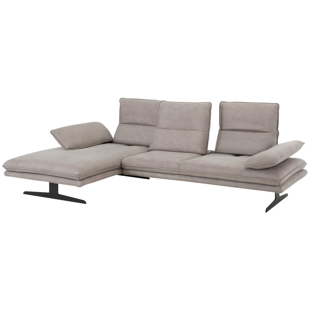 Thumbnail - Chilliano Ecksofa, Grau, Textil, Ottomane links, L-Form, 291x164 cm, Goldenes M, Emas, Dgm, Typenauswahl, Lederauswahl, ...