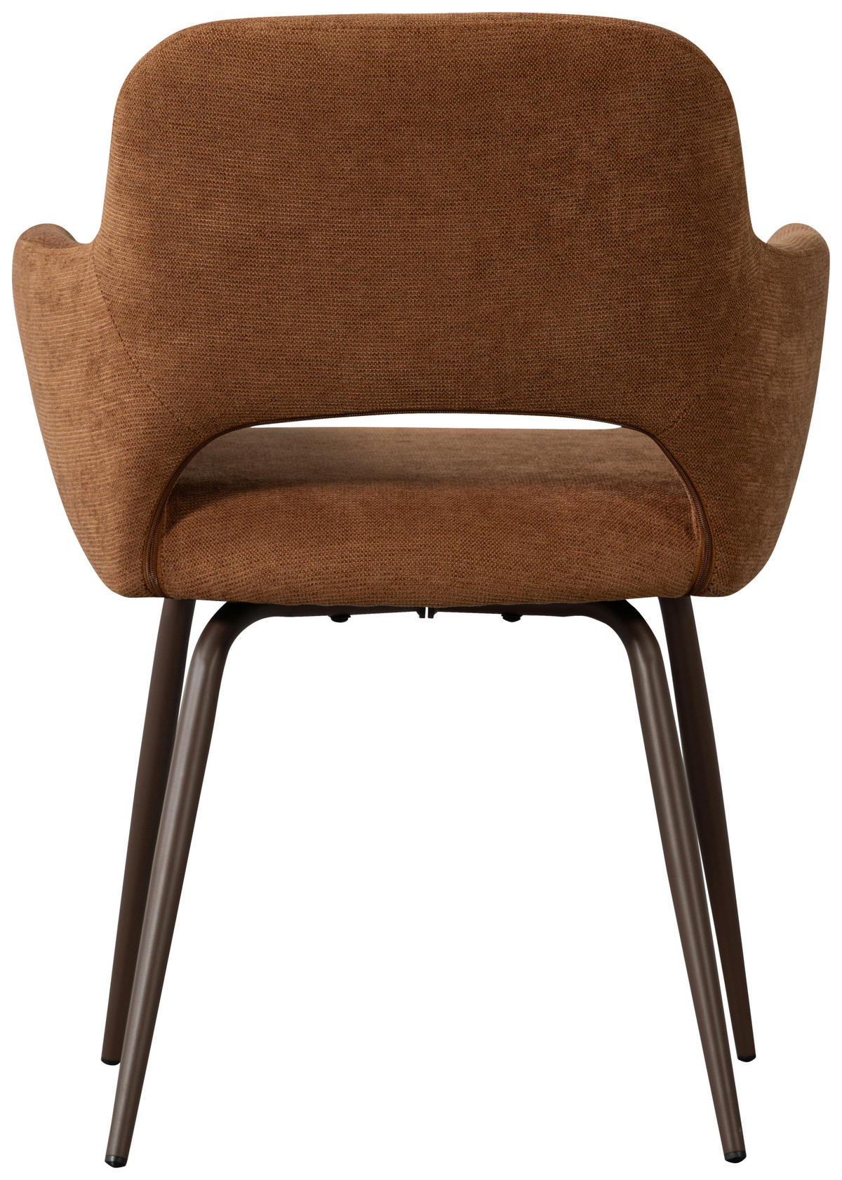 ARMLEHNSTUHL-SET 2 Stück  in Webstoff  - Dunkelbraun/Braun, MODERN, Textil/Metall (58/80/58cm) - Livetastic