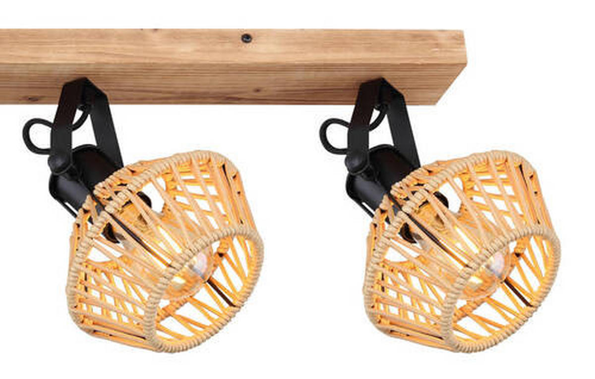 SPOTLIGHT 80/16/25 cm   - svart/mörkbrun, Natur, metall/naturmaterial (80/16/25cm) - Globo