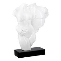 SKULPTUR - Schwarz/Weiß, LIFESTYLE, Kunststoff/Stein (35/49/12cm)
