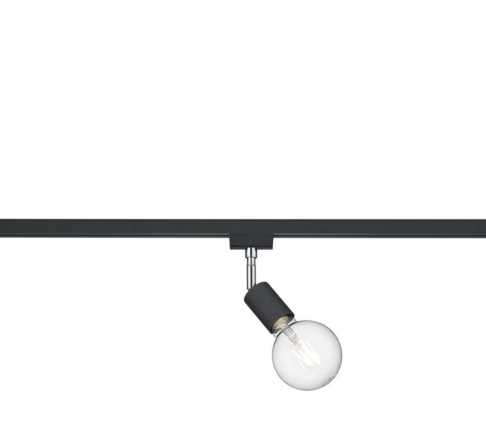 SPOTLIGHT FÖR SKENA DUOLINE TRACK-SYSTEM 4/13 cm   - kromfärg/svart, Basics, metall/textil (4/13cm) - Trio Leuchten