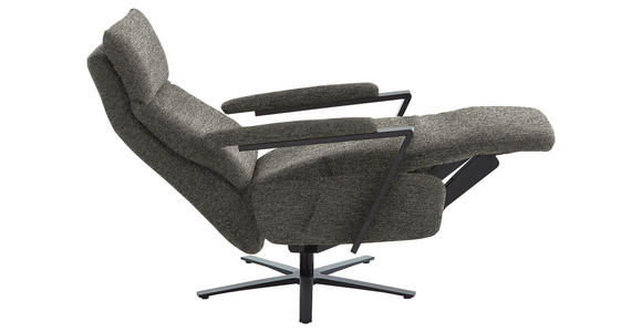 RELAXSESSEL in Textil Graubraun  - Graubraun/Schwarz, Design, Textil/Metall (68/117/85cm) - Cantus