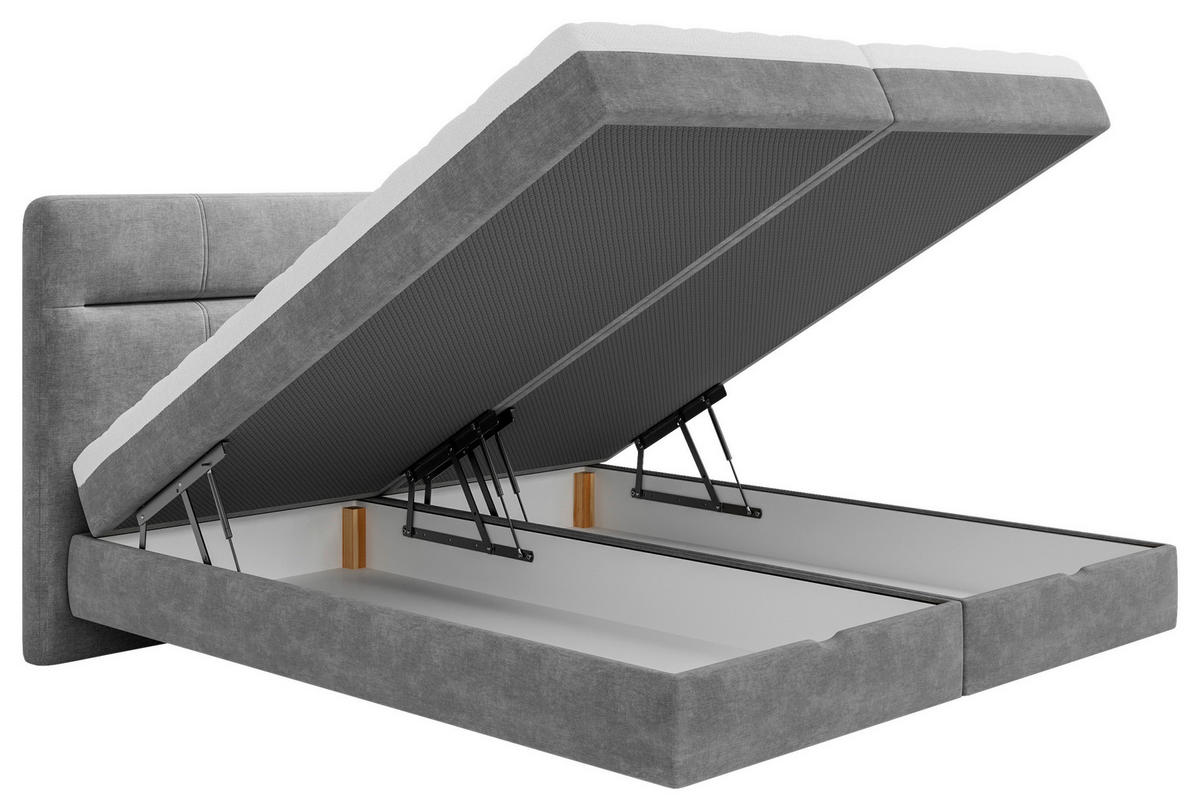 BOXBETT 180/200 cm  in Grau  - Grau, Modern, Holz/Holzwerkstoff (180/200cm) - MID.YOU