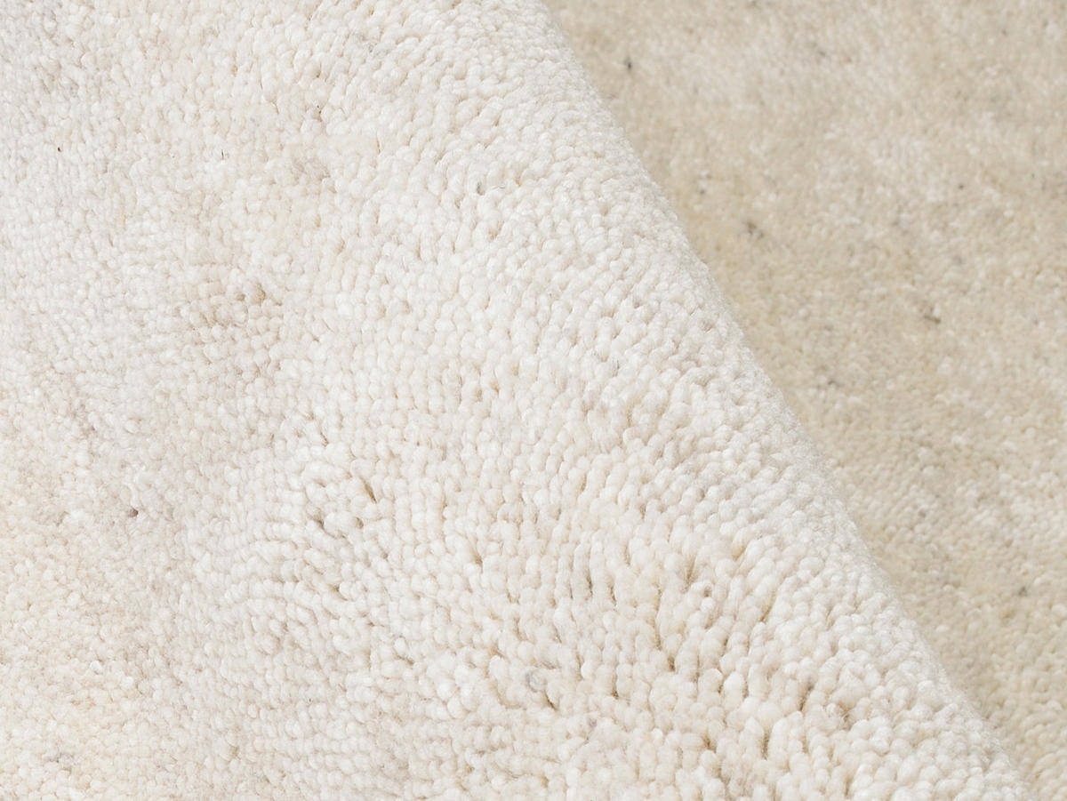 HANDWEBTEPPICH 140/200 cm Creme, Silberfarben  - Silberfarben/Creme, Basics, Textil (140/200cm) - Musterring