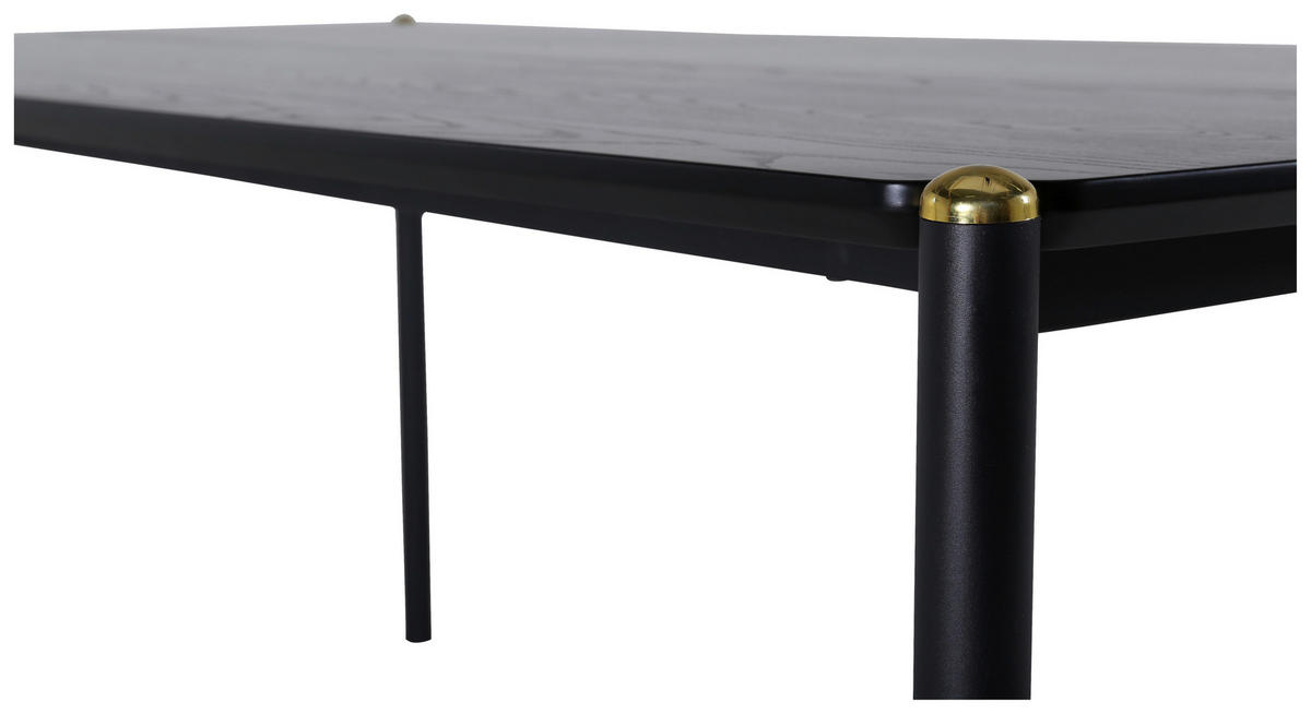 MATBORD i metall, trämaterial 190/90/75 cm   - svart, Design, metall/trämaterial (190/90/75cm) - Livetastic