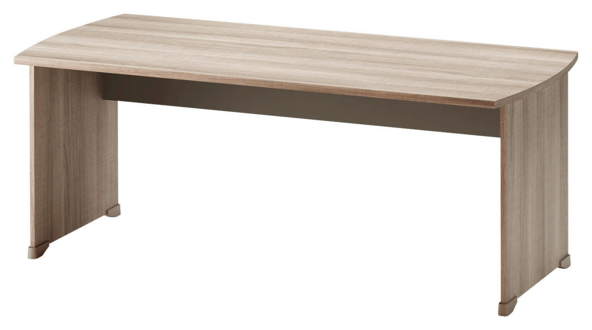 SCHREIBTISCH 180/80/74 cm  in Grau, Eichefarben  - Eichefarben/Grau, MODERN, Holzwerkstoff (180/80/74cm) - MID.YOU