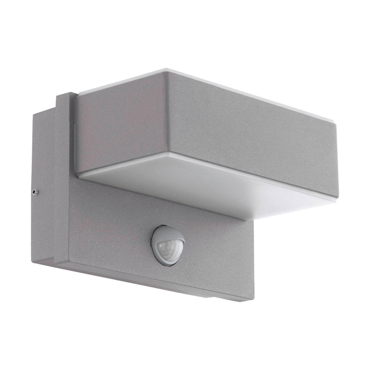 AUSSENWANDLEUCHTE - Weiss/Silberfarben, Design, Kunststoff/Metall (18,5/11,5/12,5cm) - Eglo