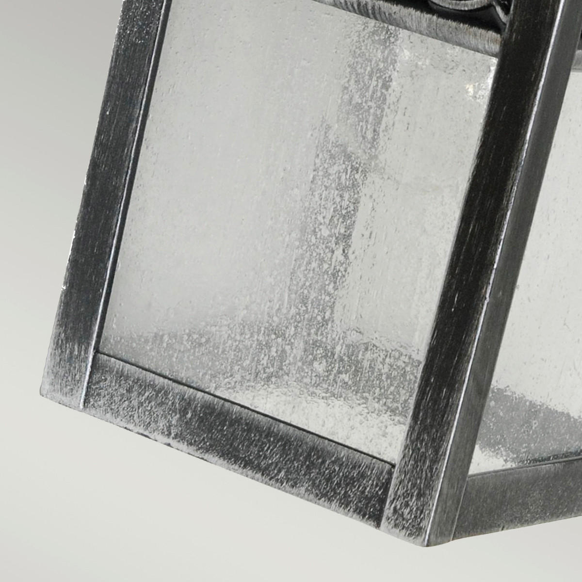 AUSSENWANDLEUCHTE - Silberfarben/Schwarz, Konventionell, Glas/Metall (15/26,2/19cm) - Elstead Lighting