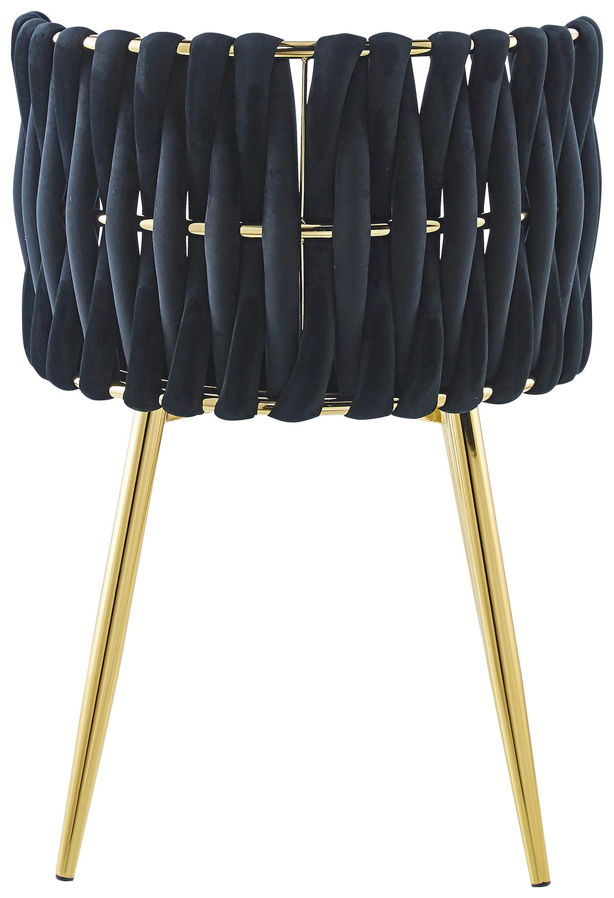 ARMLEHNSTUHL-SET 2 Stück  in Eisen  - Goldfarben/Schwarz, Design, Kunststoff/Metall (57/80/53cm) - Kayoom