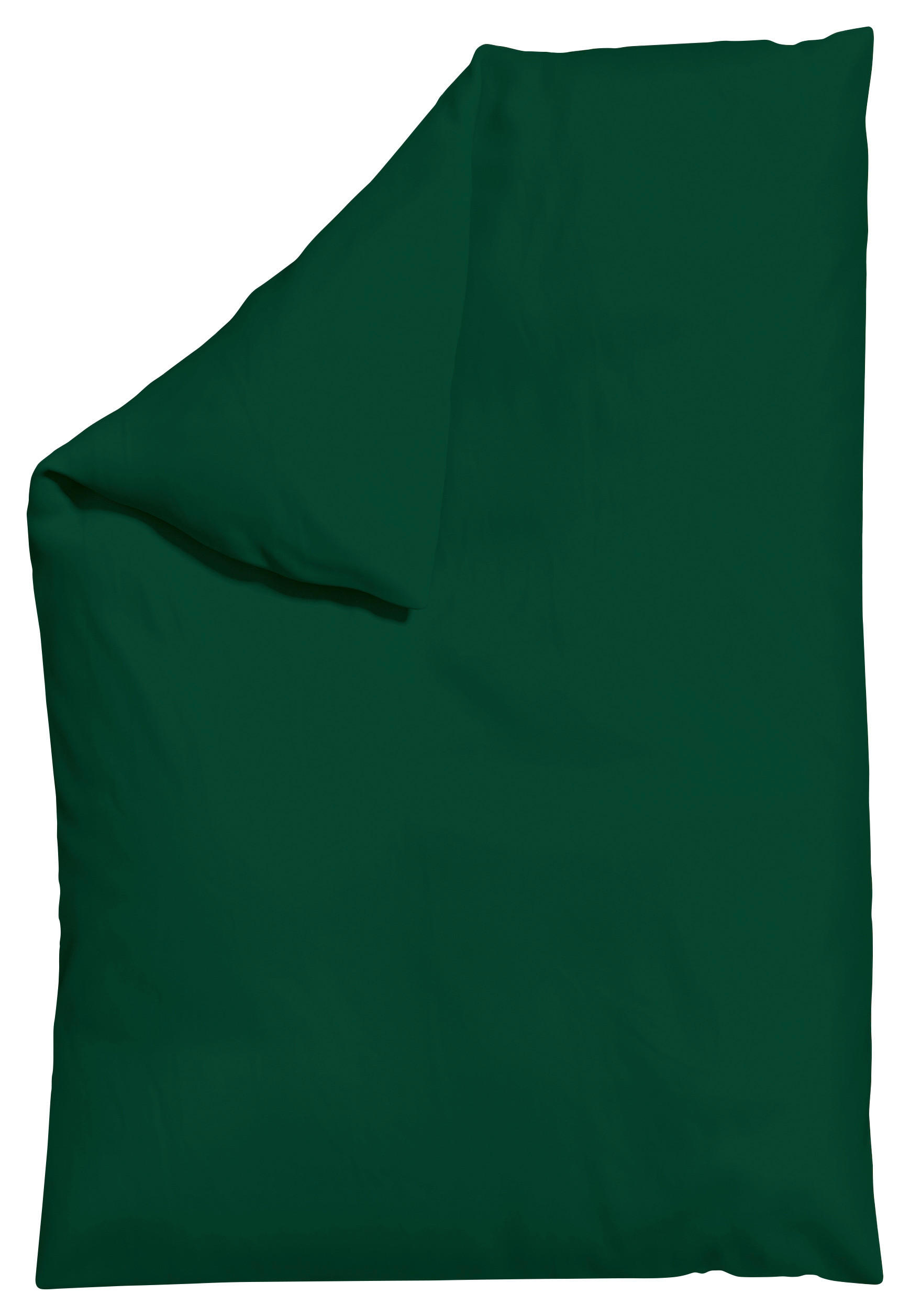 Schlafgut Bettdeckenbezug Knitted Jersey Dunkelgrün 135-140x200 cm