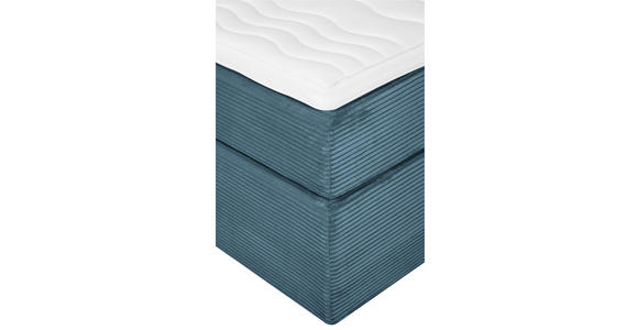 BOXSPRINGBETT 160/200 cm in Blau - Blau/Schwarz, KONVENTIONELL, Holz/Textil (160/200cm) - Carryhome