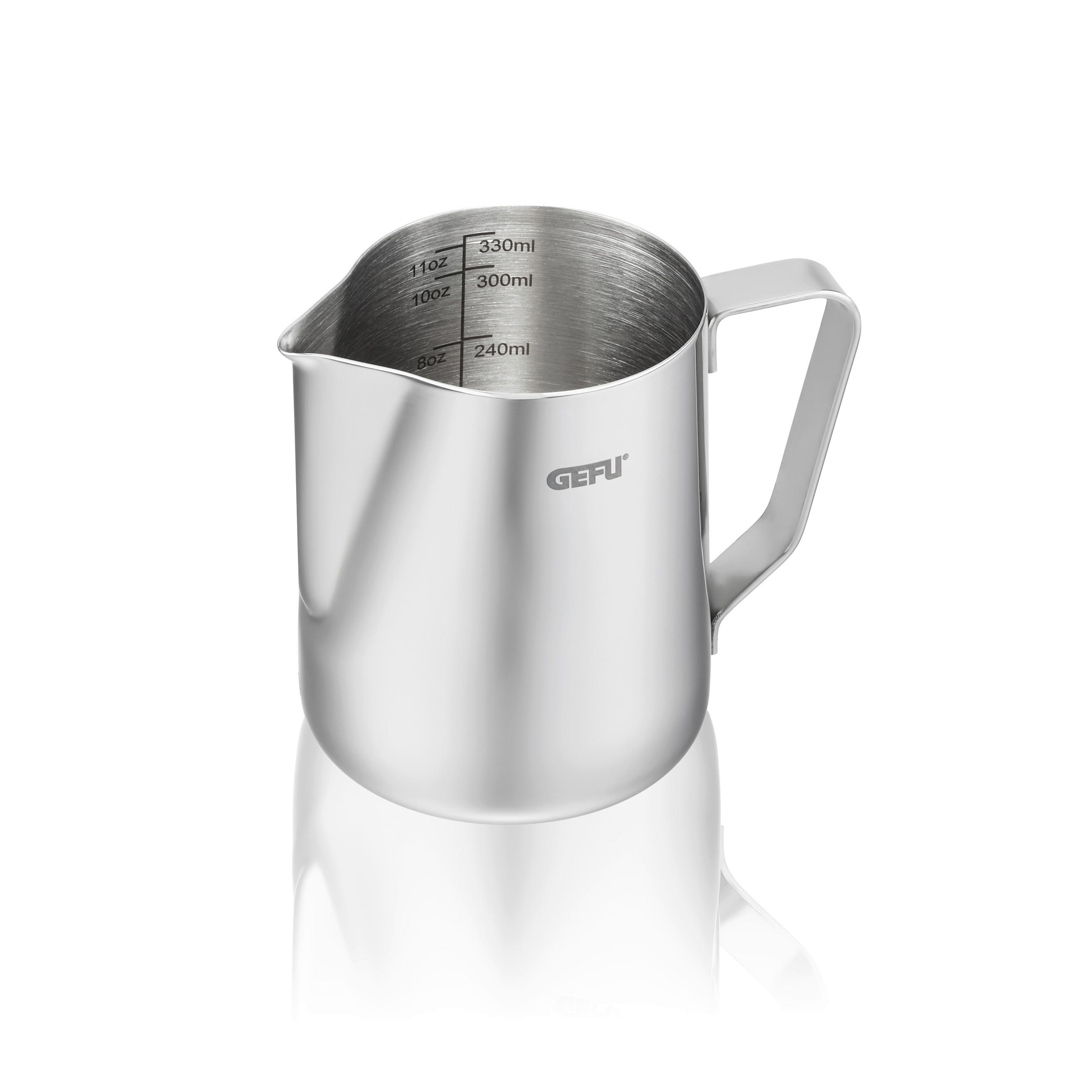 VRČEK ZA MLEKO  BARISTA  350 ml - barve nerjavečega jekla, Basics, kovina (10,7/7,6/9,10cm) - Gefu