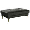 HOCKER in Textil Anthrazit  - Anthrazit/Schwarz, MODERN, Textil (125/42/72cm) - Trendmanufaktur