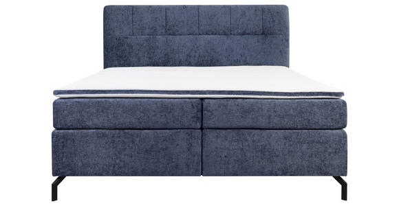 BOXSPRINGBETT 180/200 cm  in Blau  - Blau/Schwarz, Design, Textil/Metall (180/200cm) - Esposa