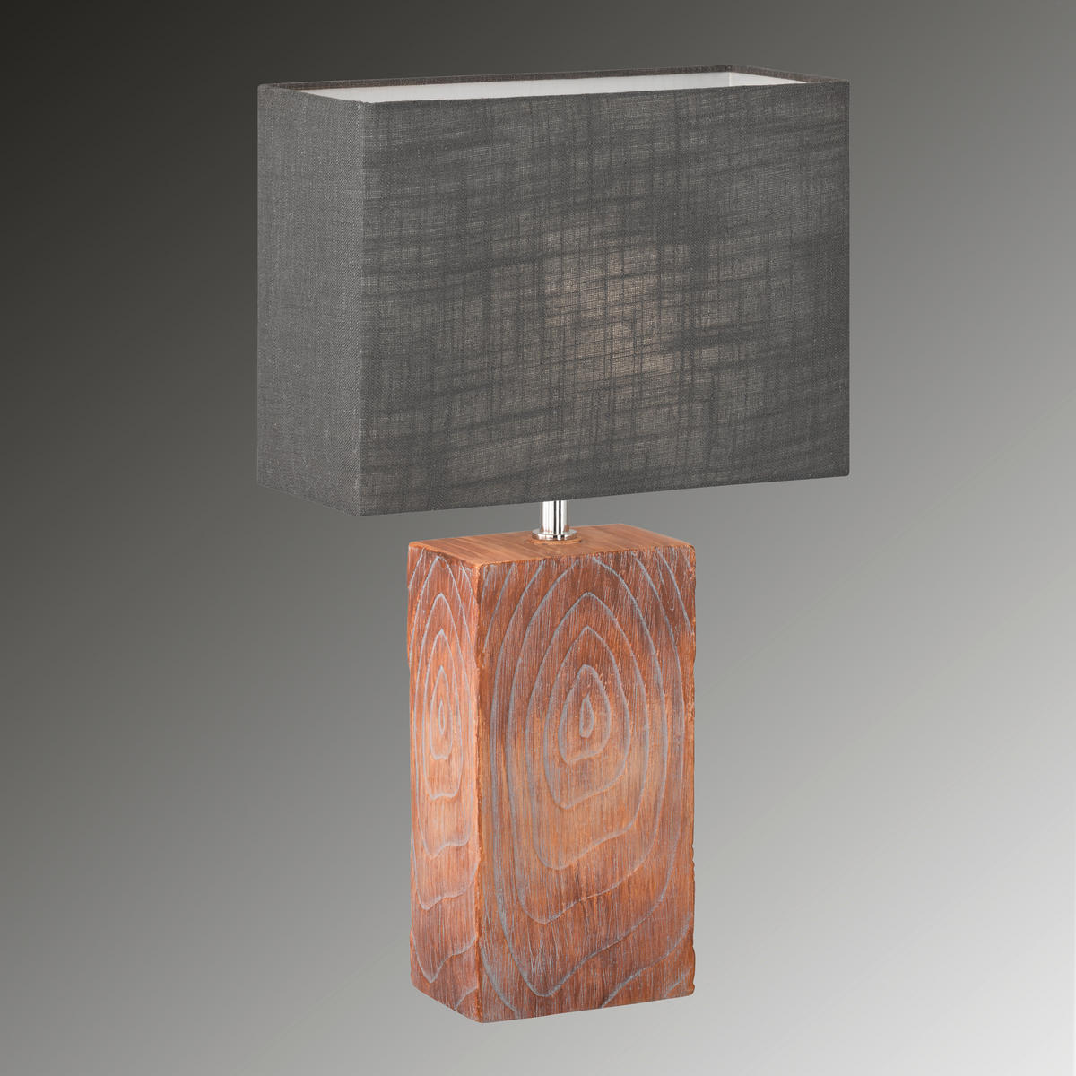 TISCHLEUCHTE - Braun/Grau, Design, Keramik/Textil (30/13/50cm) - Fischer & Honsel