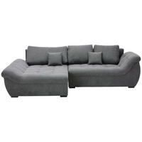 ECKSOFA Grau Flachgewebe  - Schwarz/Grau, Design, Kunststoff/Textil (175/278cm) - Xora