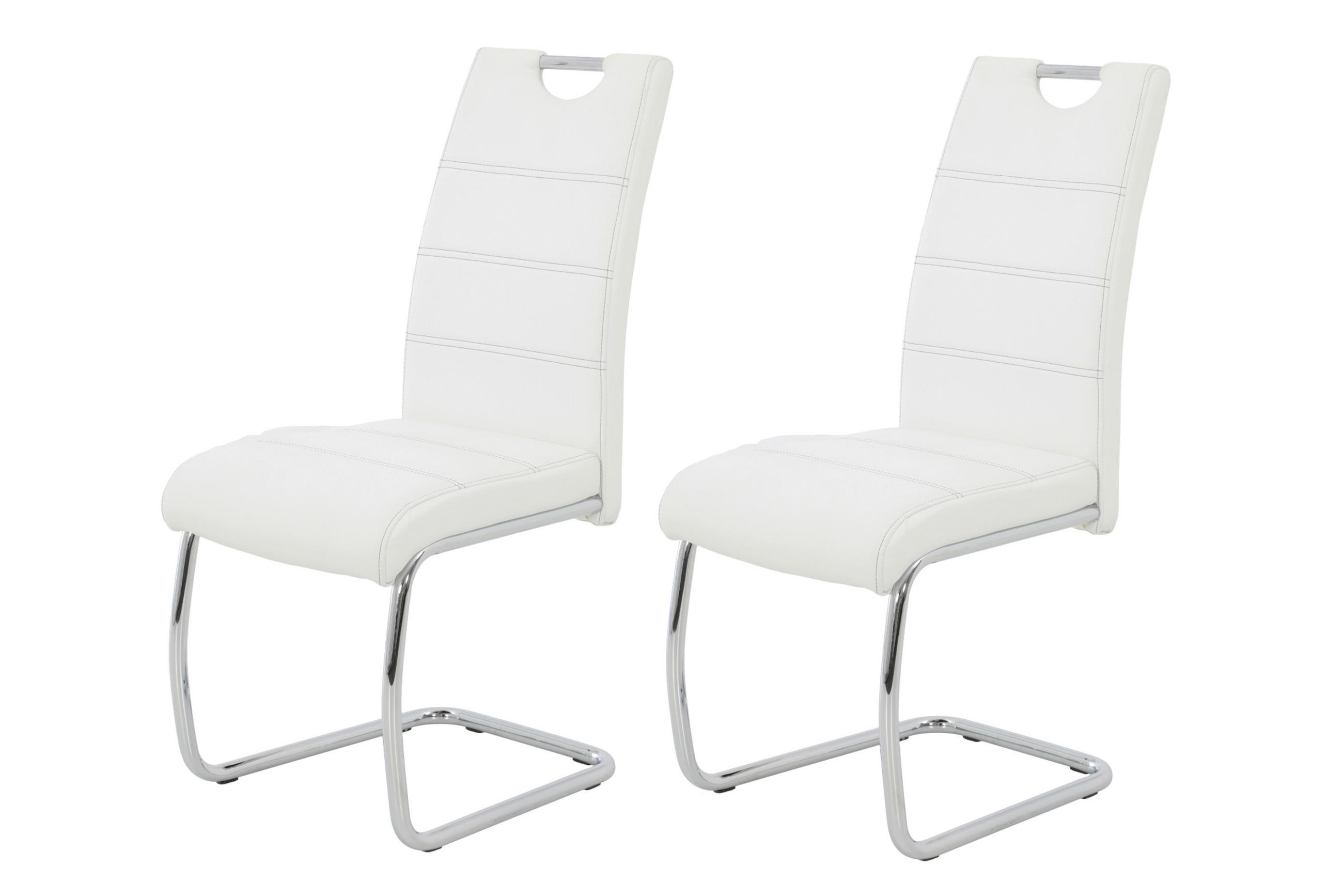 P & B Schwingstuhl-Set Weiß 43x98x59 cm