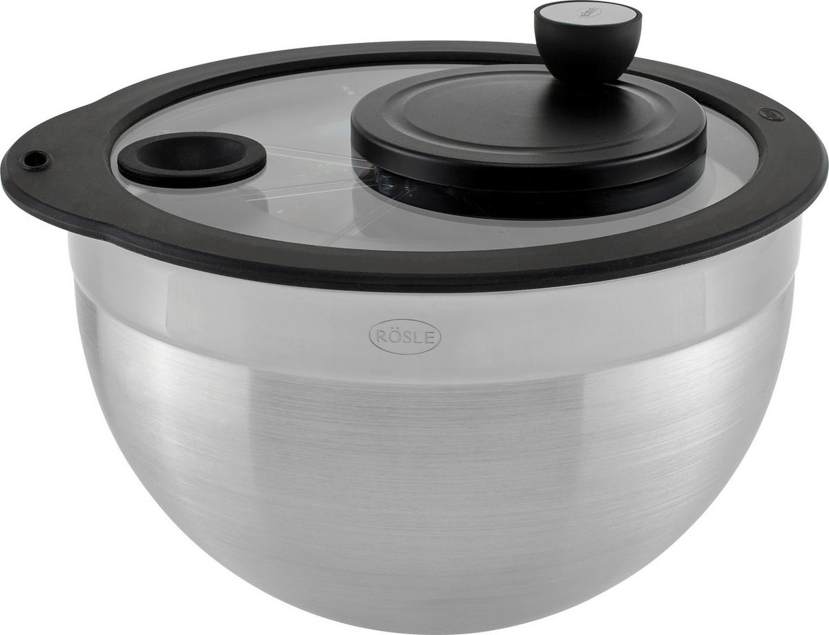 SALATSCHLEUDER  - Edelstahlfarben, KONVENTIONELL, Metall (27/25,5/18,5cm) - Rösle