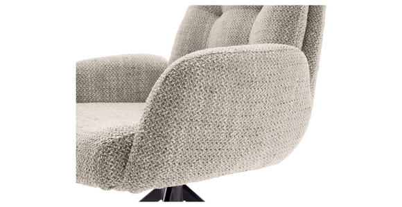 ARMLEHNSTUHL  Stoffauswahl, Typenauswahl Webstoff  - Schwarz/Cappuccino, Design, Textil/Metall (72/95/77cm) - Novel