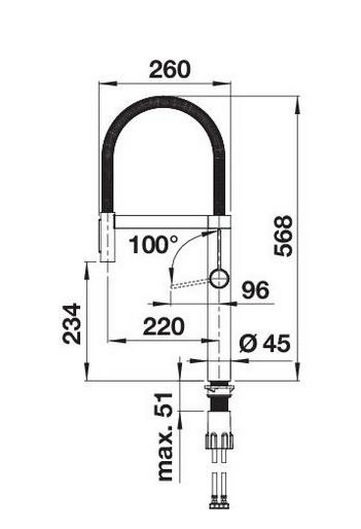 KÜCHENARMATUR 527465  - Edelstahlfarben, Basics, Metall (10,6/56,2/25,8cm) - Blanco
