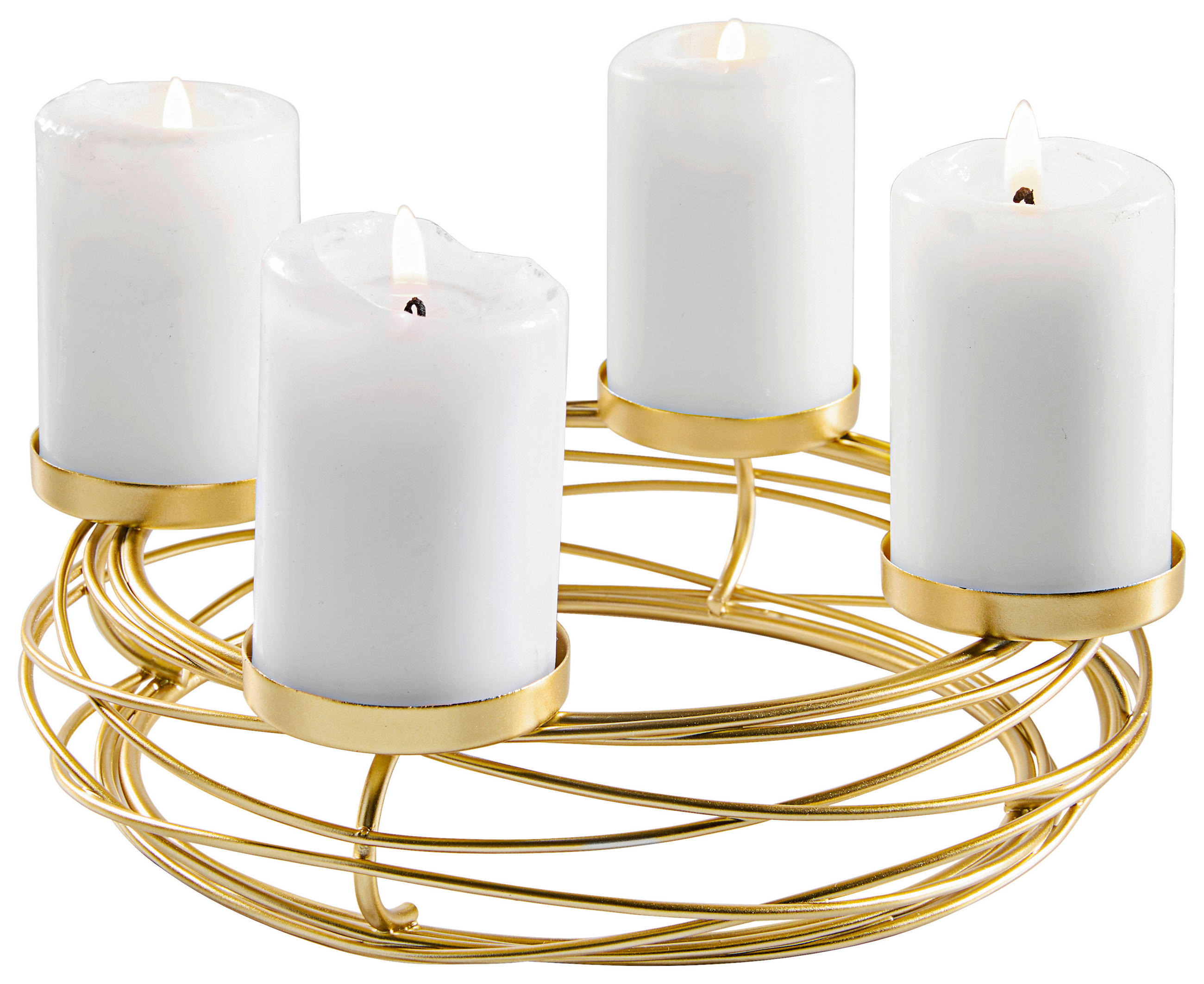 KERZENHALTER - Goldfarben, LIFESTYLE, Metall (21/5,5cm) - X-Mas