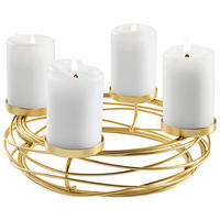 ADVENTSKRANZ  - Goldfarben, LIFESTYLE, Metall (21/5,5cm) - X-Mas