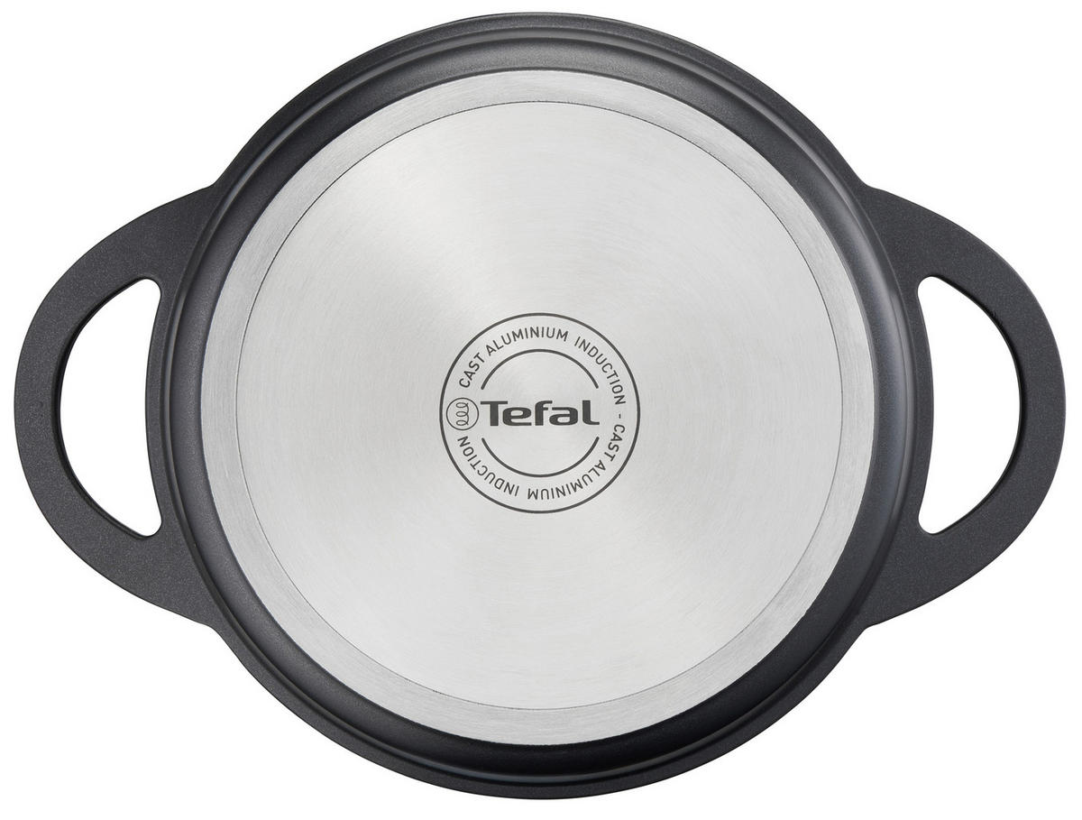 KOCHTOPF TRATTORIA 6,7 L  - Edelstahlfarben/Schwarz, Basics, Metall (34,5/30/14,5cm) - Tefal