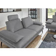 3-SITZER-SOFA in Velours Salbeigrün  - Salbeigrün/Beige, Design, Textil/Metall (222/89/104cm) - Dieter Knoll