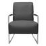 SESSEL Echtleder Schwarz - Edelstahlfarben/Schwarz, Design, Leder/Metall (62/77/83cm) - MUSTERRING