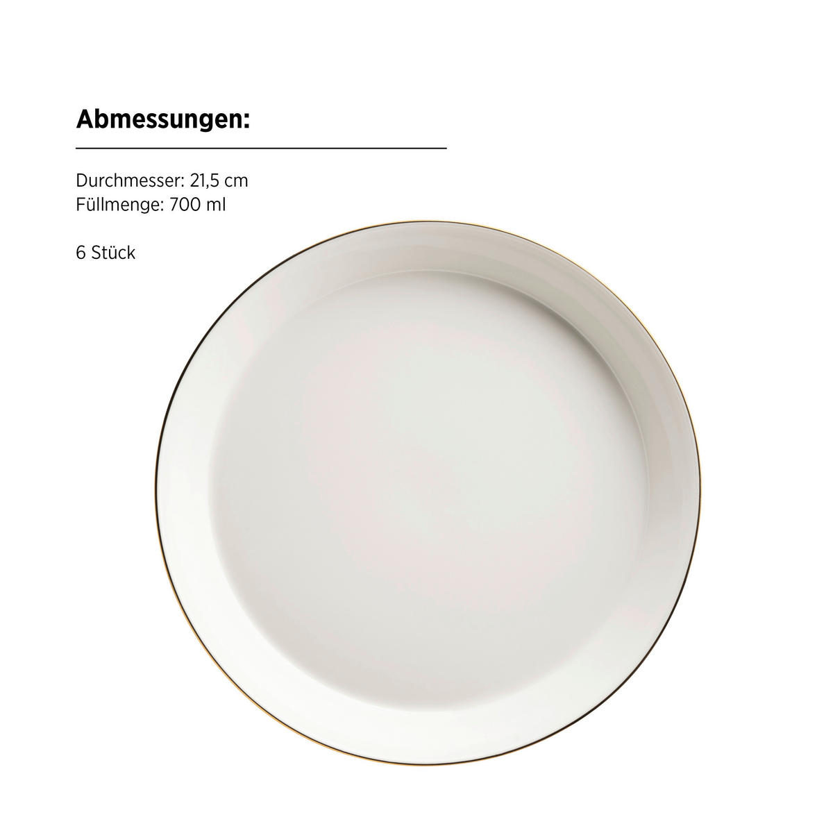 TAFELSERVICE Weiß, Goldfarben Sita 12-teilig  - Goldfarben/Weiß, Trend, Keramik - Mäser