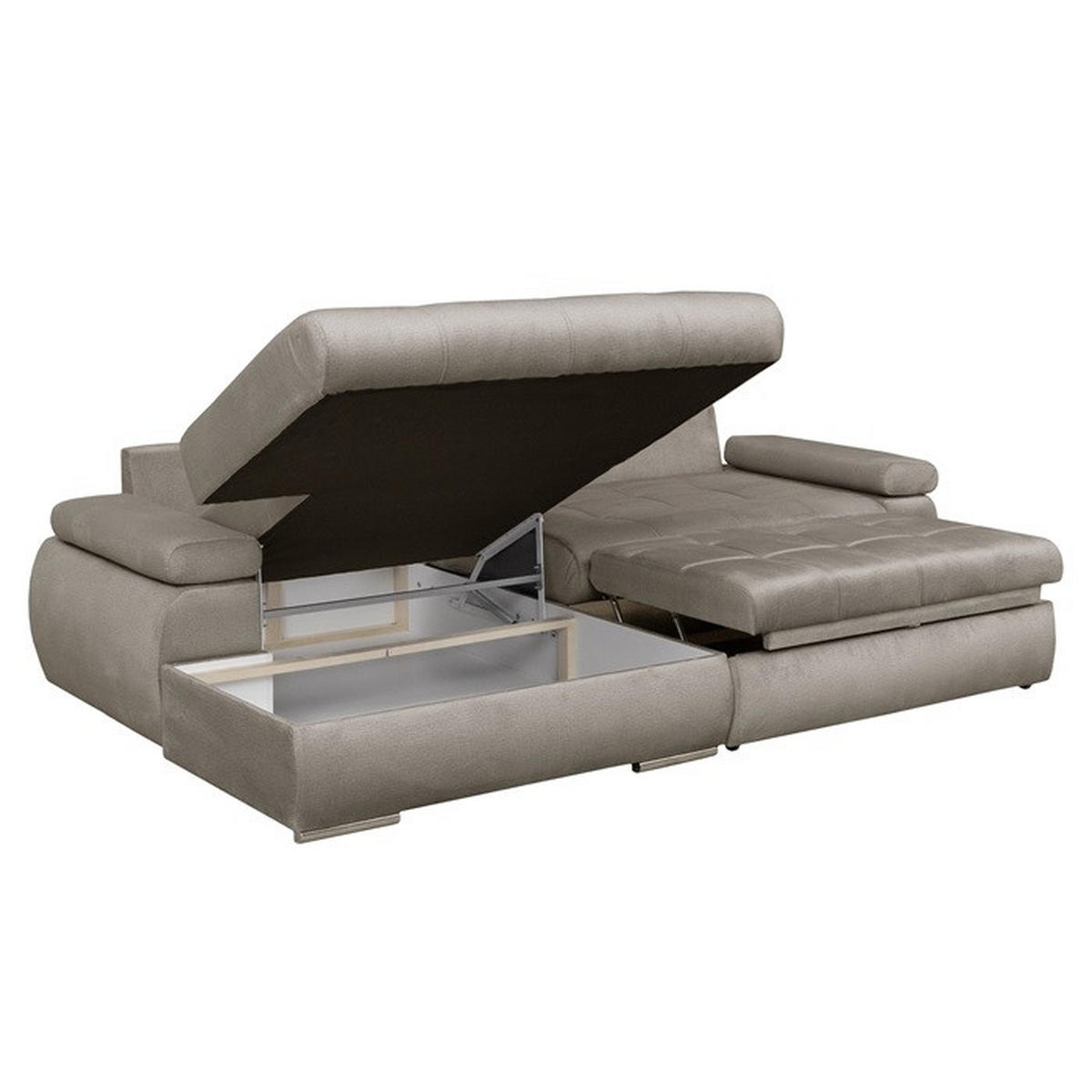 Colțar, textil, bej - bej, Design, textil (177/90/295cm) - Carryhome