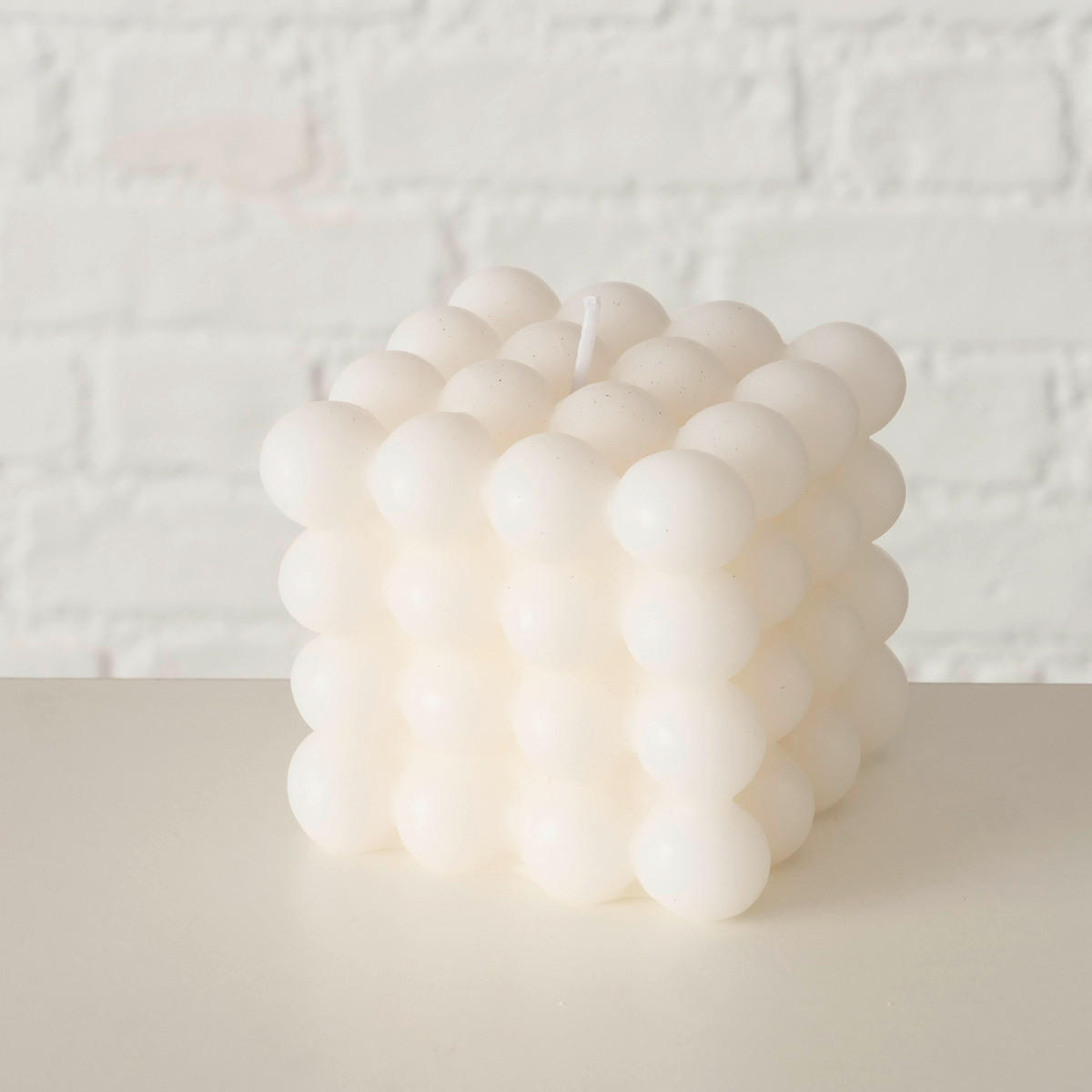 LJUS  - vit/svart, Basics, naturmaterial (8/8/7,5cm) - Ambia Home