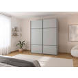 SCHWEBETÜRENSCHRANK 162/223/68 cm 2-türig Grau  - Schwarz/Grau, KONVENTIONELL, Holzwerkstoff/Metall (162/223/68cm) - Novel