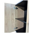 HIGHBOARD LINO in 80/95/40 cm - Eichefarben/Schwarz, Design, Holzwerkstoff/Metall (80/95/40cm) - Xora