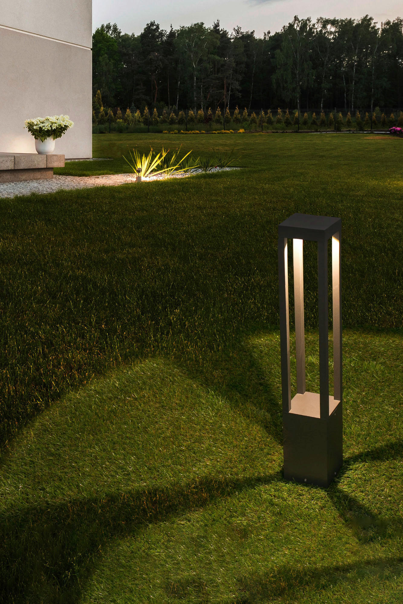 SOCKELLEUCHTE 10.8/10.8/65 cm   - Dunkelgrau, Design, Metall (10.8/10.8/65cm)