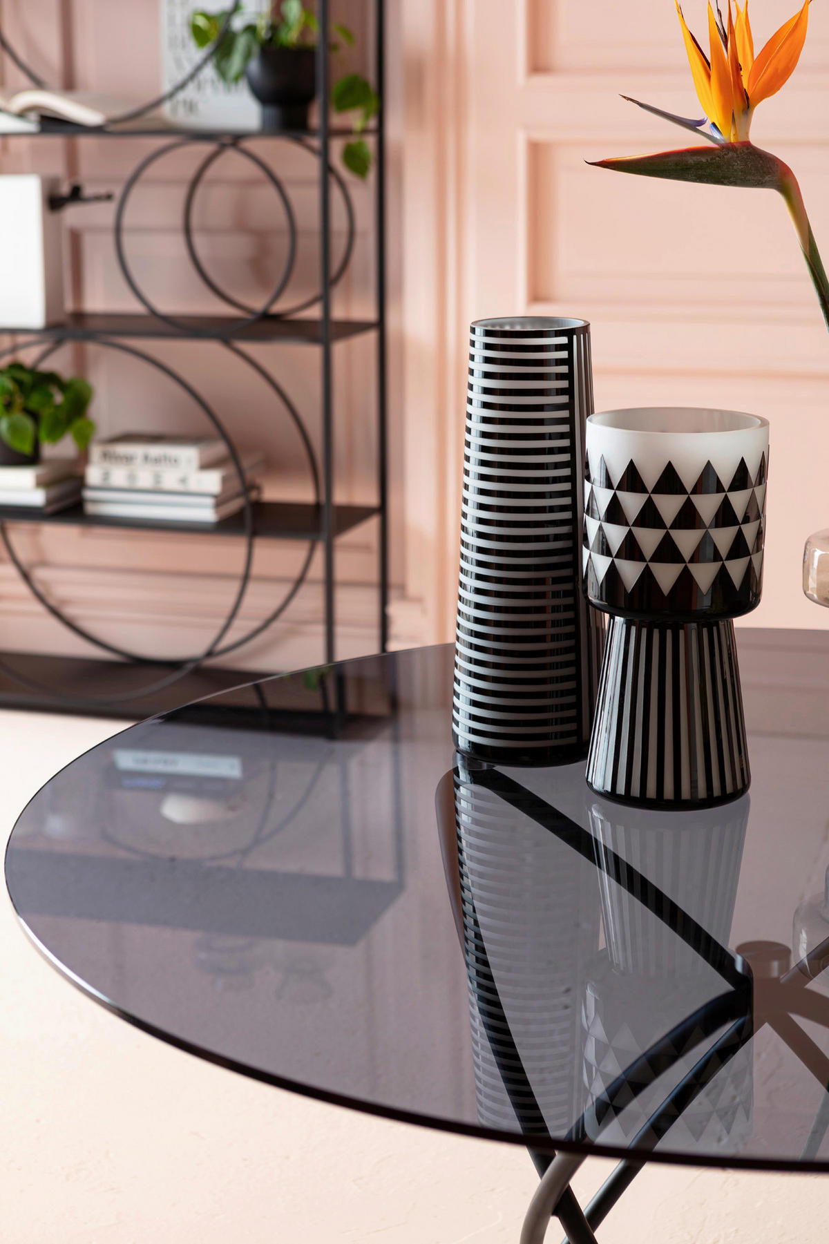 ESSTISCH in Metall, Glas 120/120/76 cm  - Schwarz, Glas/Metall (120/120/76cm) - Kare-Design
