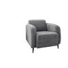 SESSEL in Velours Grau  - Schwarz/Grau, Modern, Textil/Metall (85/76/90cm) - Livetastic