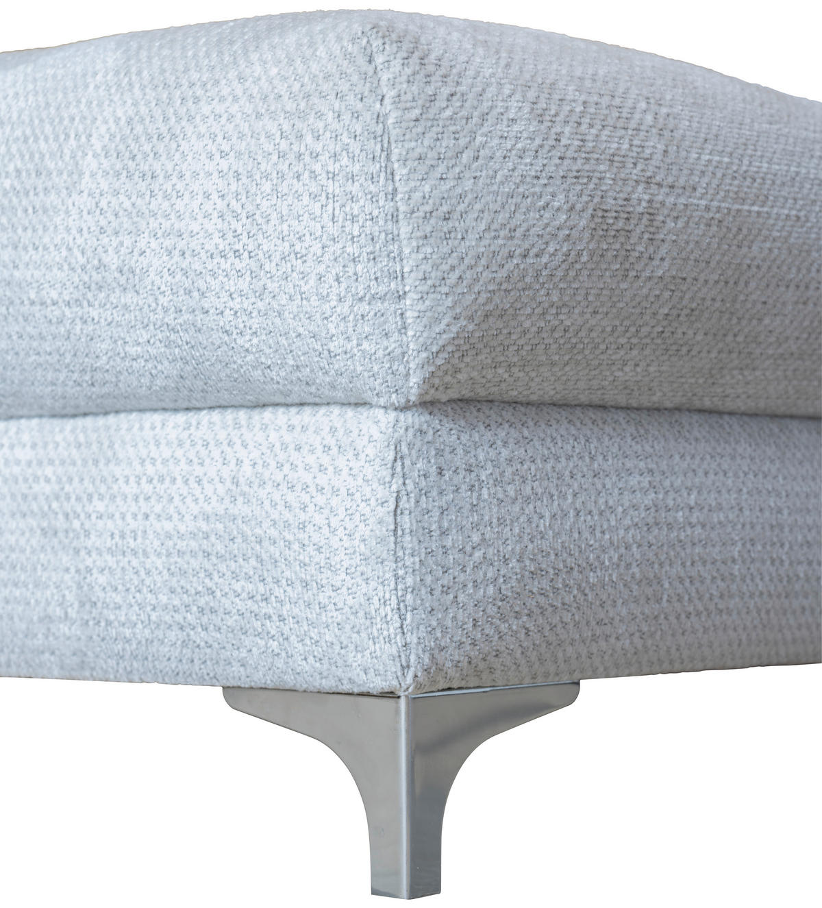 ECKSOFA in Chenille Greige  227/329 cm  - Chromfarben/Greige, KONVENTIONELL, Textil/Metall (227/329cm) - Carryhome