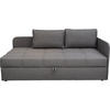 LIEGE in Flachgewebe Grau  - Schwarz/Grau, Basics, Kunststoff/Textil (205/90/95cm) - Xora