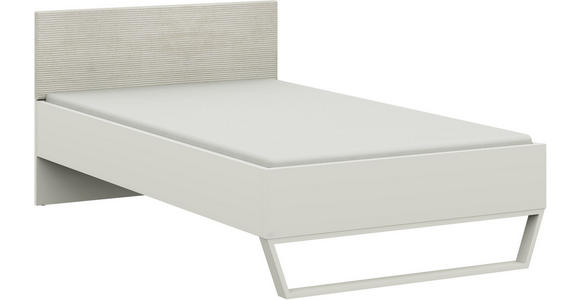 BETT 120/200 cm Weiß, Sandfarben - Sandfarben/Weiß, Design, Textil/Metall (120/200cm) - Cantus