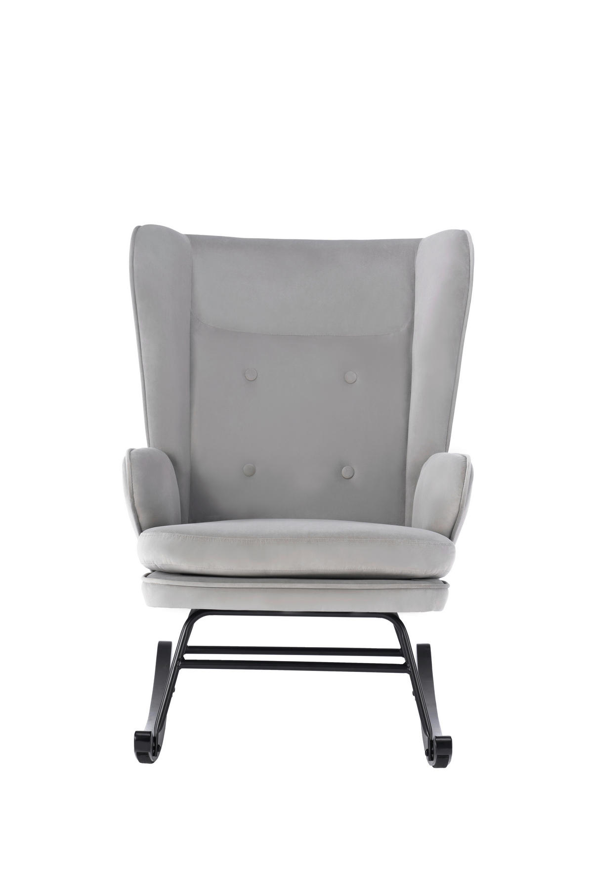 SCHAUKELSTUHL in Grau  - Grau, Design, Holz/Textil (65/95/86cm) - Kayoom